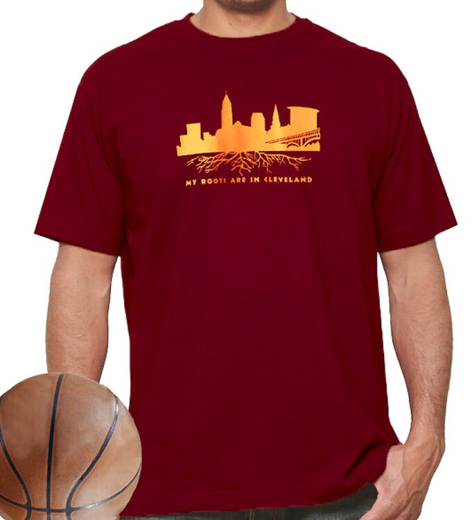 CLE Sports colors T-shirts with Cleveland & Ohio designs by Sr. Mary Eileen Boyle OSU at Esperanza Threads