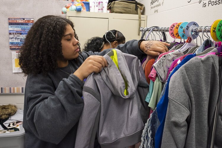 The PEARLS closet located in Albert Bushnell Hart Elementary School