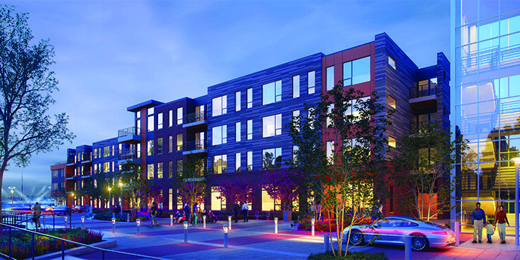 Cedar Lee Meadowbrook Shared Street plaza and crossing