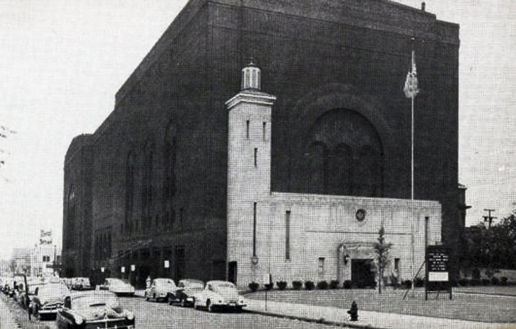 Masonic Temple, ca. 1940s Note the addition in this picture of a Walker & Weeks-designed stone facade over the front entrance