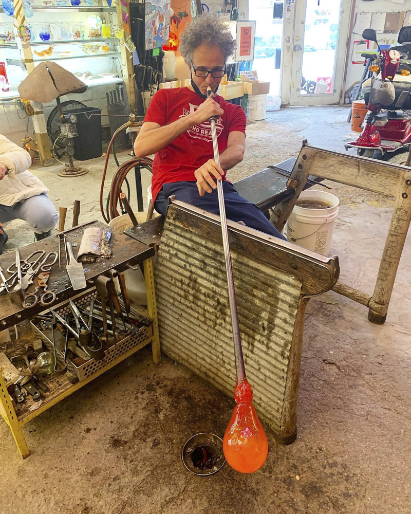 Mike Kaplan founder of The Glass Bubble Project glass studio