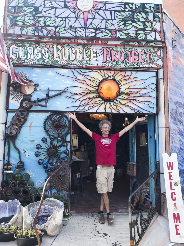 Mike Kaplan founder of The Glass Bubble Project glass studio