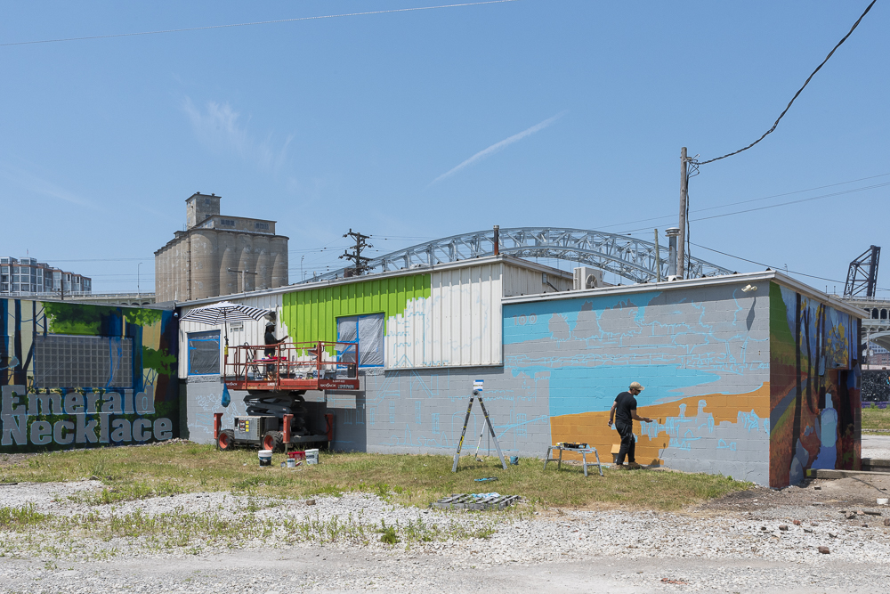 Emerald Necklace mural by artist Isaiah Williams