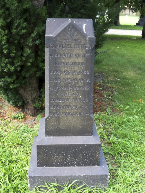 Gamaliel Fenton is one of the four Revolutionary War veterans buried at Erie Street Cemetery