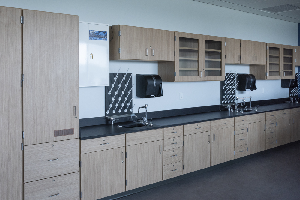 One of the science rooms at the new school