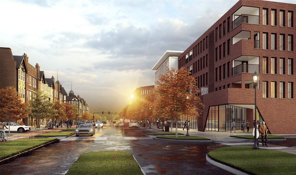 Taylor Tudors rendering looking north on South Taylor Road