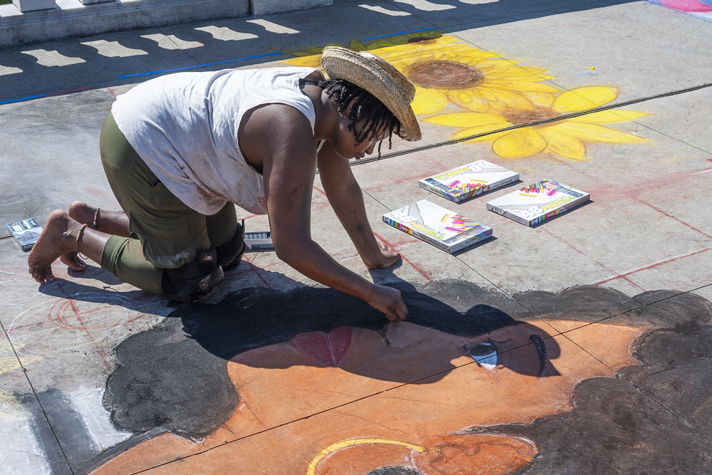 Chalk Fest featured artist Sequoia Bostick