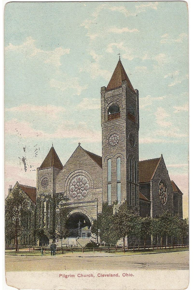 Pilgrim postcard color circa 1915