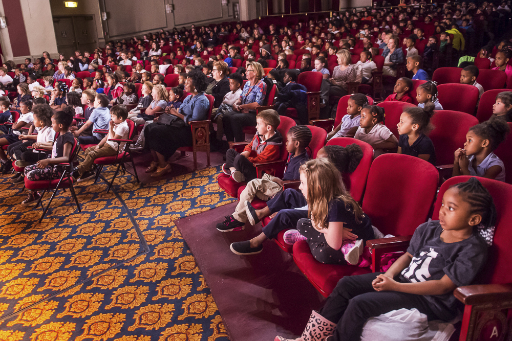 Students at school matinee performance in the Mimi Ohio Theatre