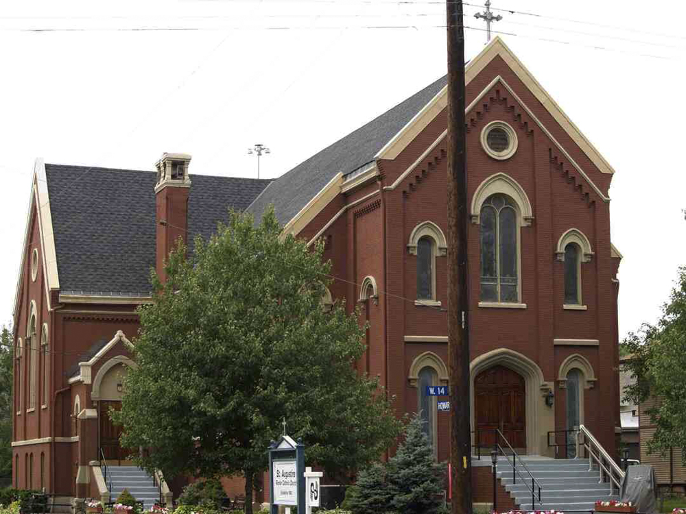 Original home of Pilgrim Congregational Church built in the 1860s, now St. Augustine Roman Catholic Church