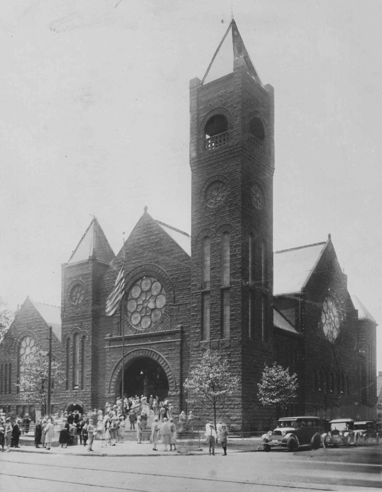 Crowd Outside Pilgrim Church, 1934