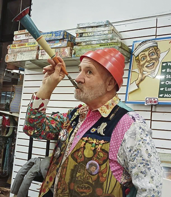 A 30 year old tradition, the donning of the fun vest that Steve's wife, Debbie made for him to wear on Black Friday