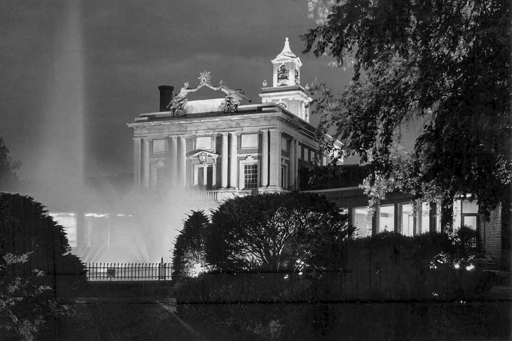 GE Lighting Institute at Night, 1975