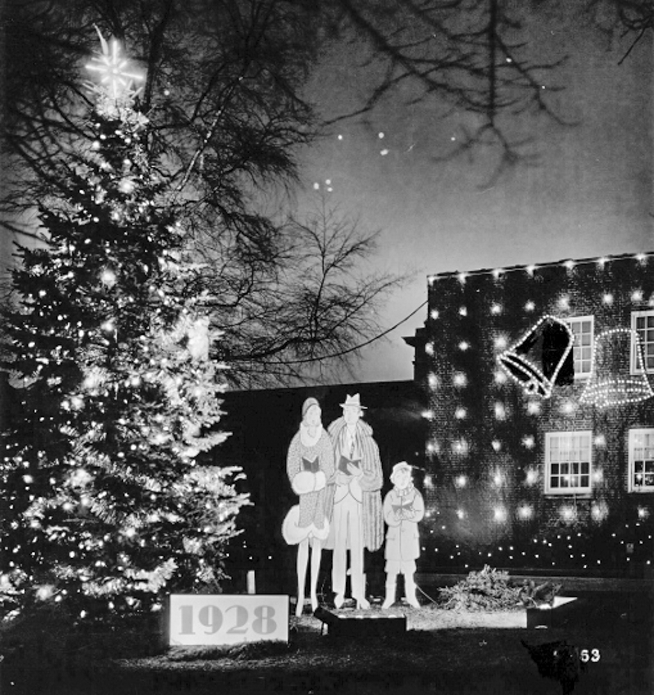 Holiday Light Display at Nela Park, 1928