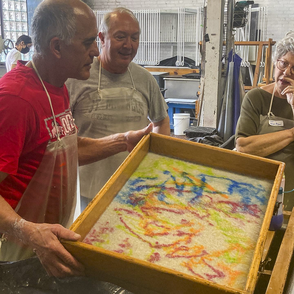 Mixed Technique Master Class at The Morgan Conservatory of Papermaking