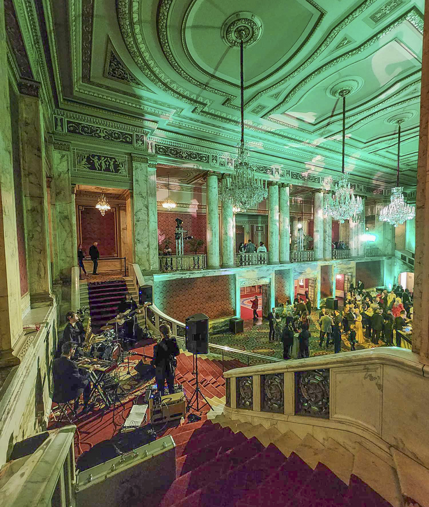VIP Cocktail Hour Reception in the Lobby of the Connor Theater with music by Apostle Jones