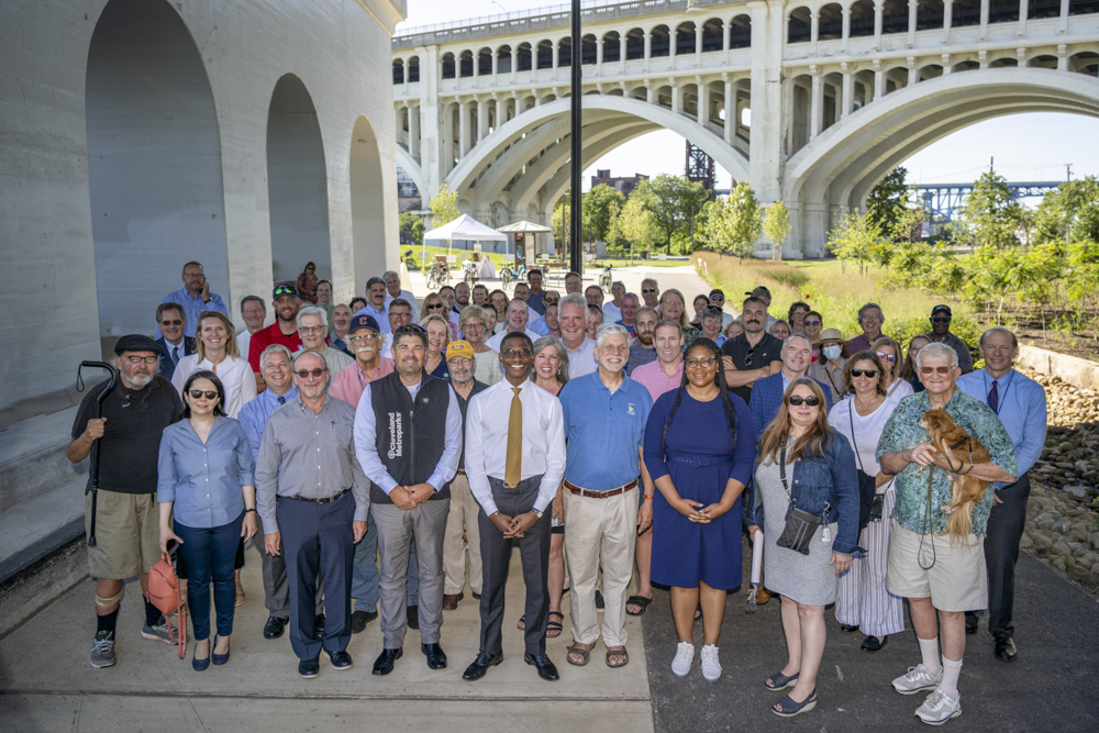 Canal Basin Park Towpath Trailblazers event when Chris was running for Cuyahoga County Executive