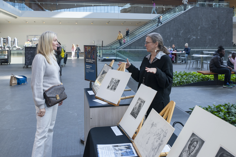 Education Art Collection exhibit where people can view and learn about artworks from the CMA education art collection