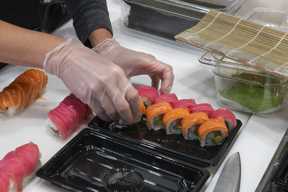 Hissho Sushi fresh sushi prepared at Meijer Fairfax Market