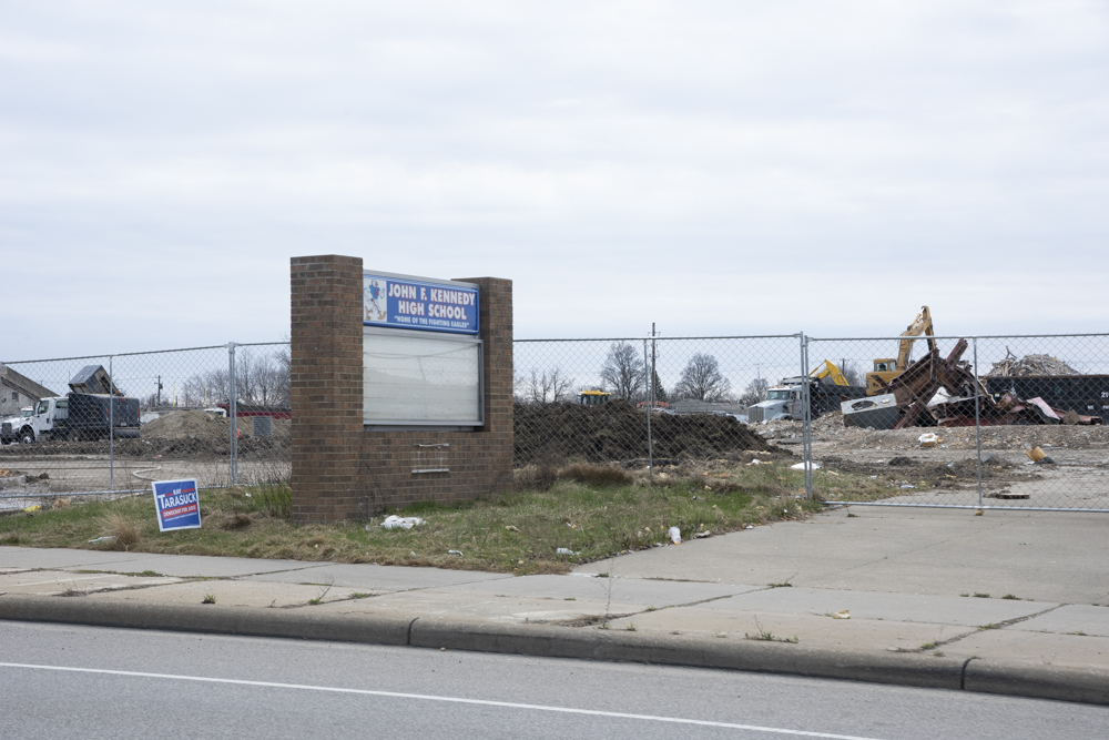 JFK High School demolition on Harvard Ave