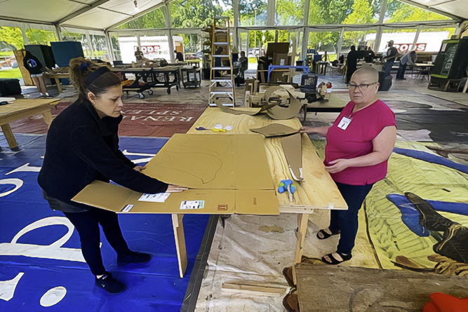 Parade the Circle workshop tent