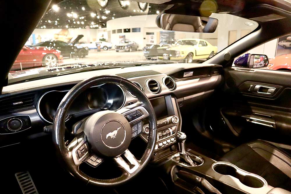 The view from behind the wheel of this 2015 Mustang GT convertible is even better on a warm summer evening.