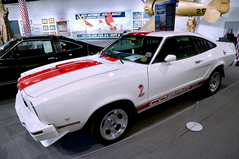 This 1978 Ford Mustang II Cobra was designed for fuel efficiency, comfort and low insurance premiums, while its striking graphics harkened back to Ford’s earlier performance ponies.