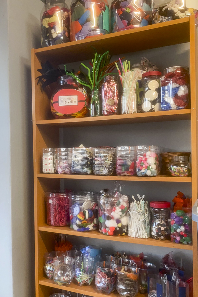 Upcycle Cafe shelves