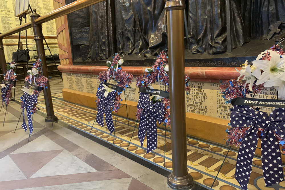 9/11 Memorial Service Wreaths at the Soldiers' & Sailors' Monument