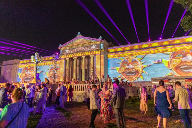 visual artist Kevin Jackson brings the museum alive—both inside and outside—with his projection mapping installations.