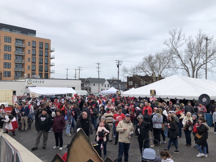 Celebrating Dyngus Day in the streets