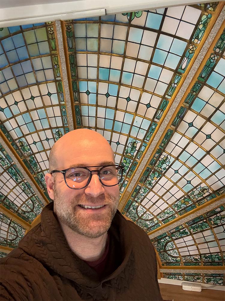 Jason Toth in the immersive Surrender & Smile listening room