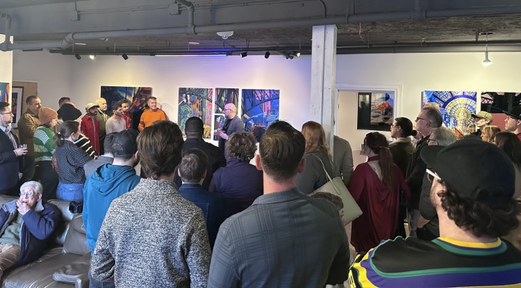 More than 200 people came to the March gallery opening at 78th Street Studios.