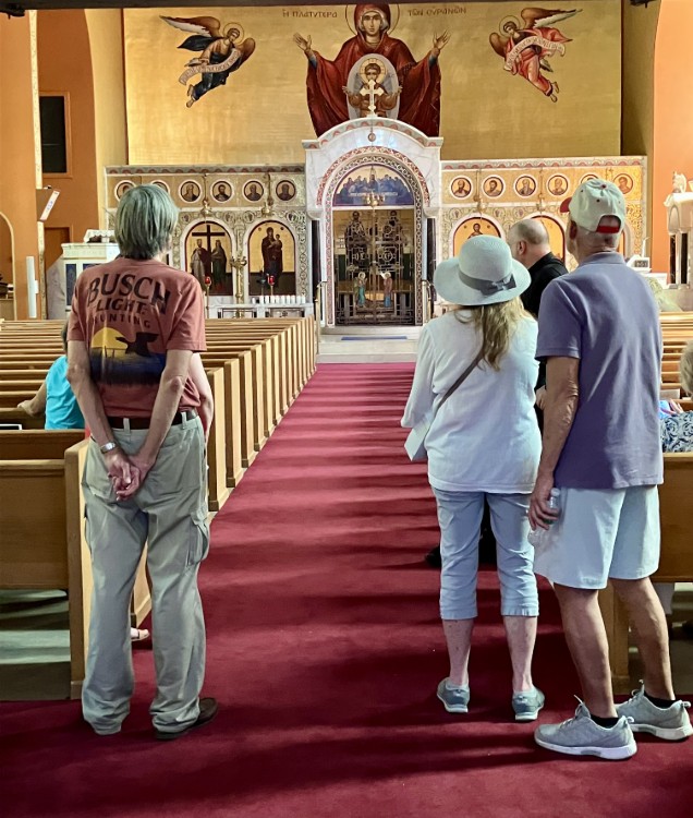 Guests were treated to a tour of Saints Constantine & Helen Greek Orthodox Cathedral.