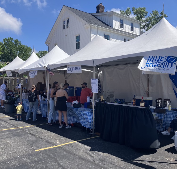 The outdoor food tent