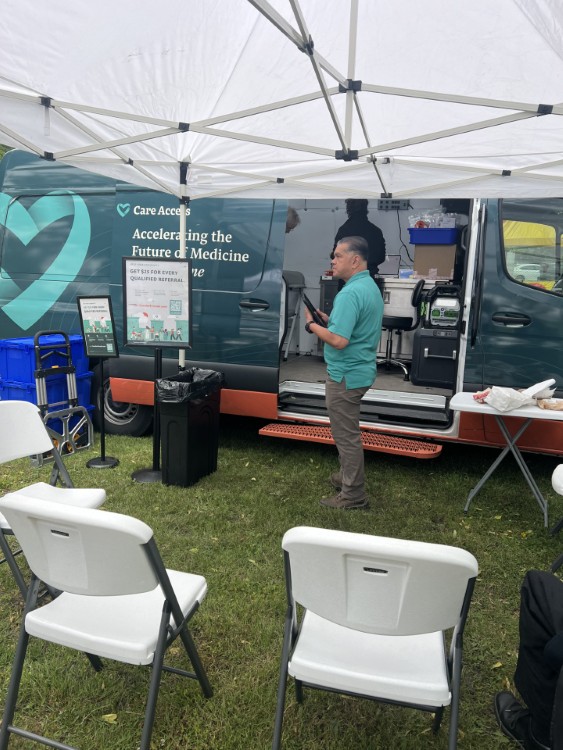 Heart Health screening tent