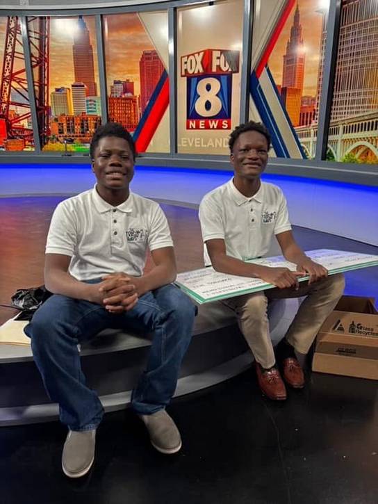 Andre Willis and Drevian Arrington after they won Accelerate 2024.