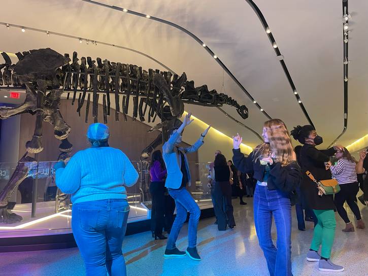 Enjoying the music and the exhibits at EPOCH "Rock of Ages."