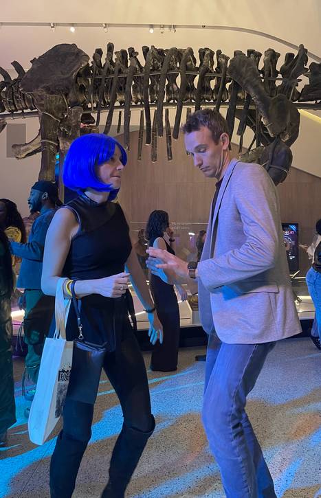 Enjoying the music and the exhibits at EPOCH "Rock of Ages."