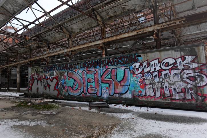 The building has become a canvas for many street artists in the past 40 years.