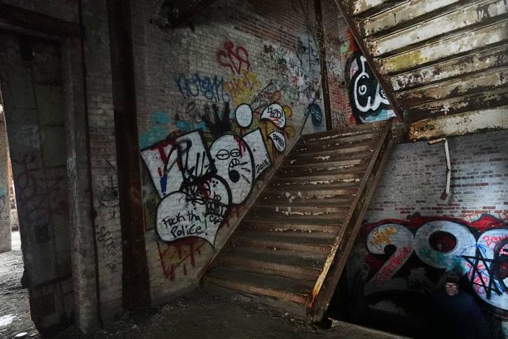 The building has become a canvas for many street artists in the past 40 years.