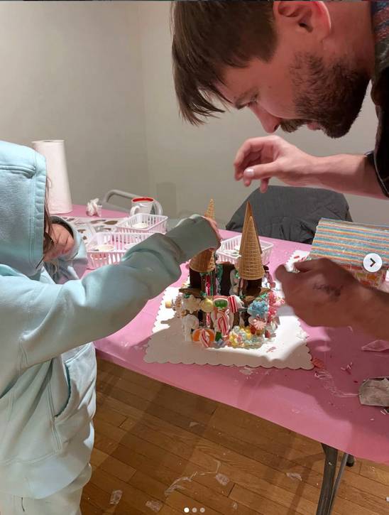 Guests work on their decorations at The Jolly Gingerbread Makery Pop-Up Workshop at 78th Street Studios.