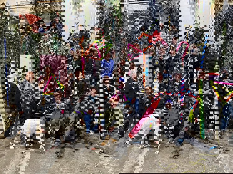 The artists and volunteers who built the installations.