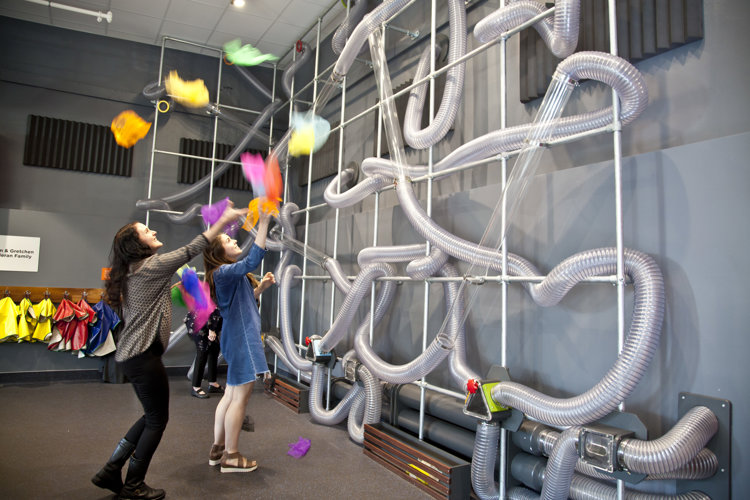 Guests experiment in the Wonder Lab at Camp CMC