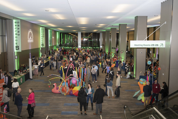 Accelerate 2024 with art installations by Ingenuity Fest and a showcase of successful Accelerate pitches over the decade