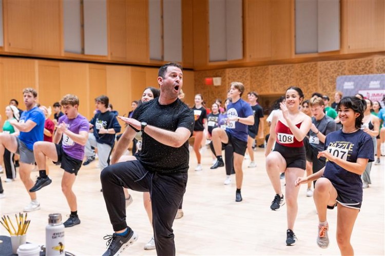 MIra Cahalane at a Jimmy Awards dance rehearsal.