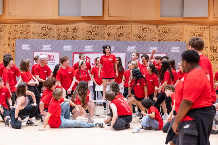 MIra Cahalane rehearses for the Jimmy Awards in New York