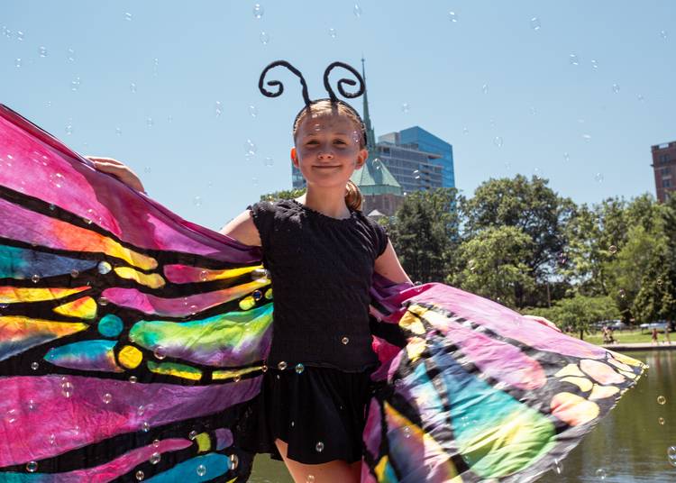 Marching around wade Oval at Parade the Circle 2025.