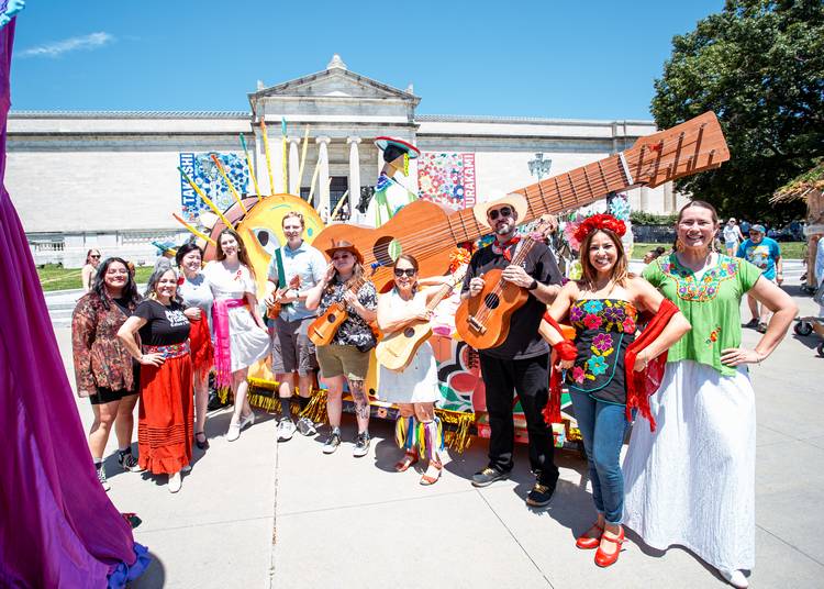 Artists with AlmaVision: Cultura y Más brought Mexican folk music and culture to Parade the Circle.