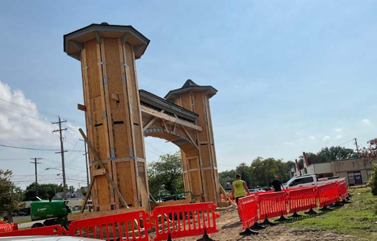 Moving day for the Euclid Beach arch